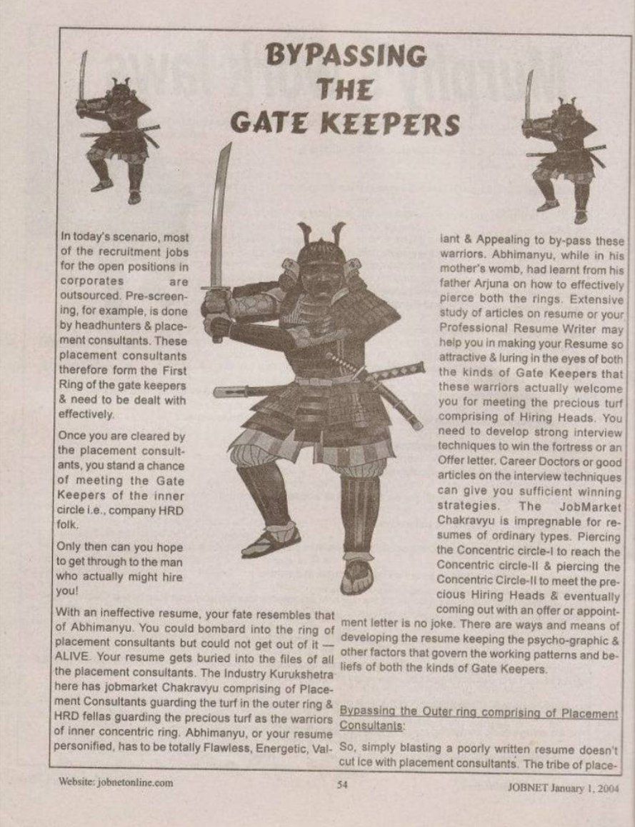 Bypassing the GateKeepers — JOBNET January 2004, Page 1