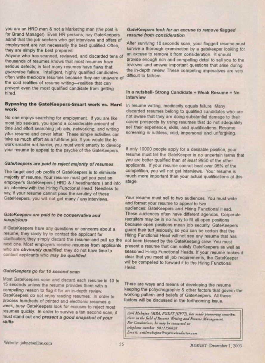 Bypassing the GateKeepers — JOBNET January 2004, Page 2