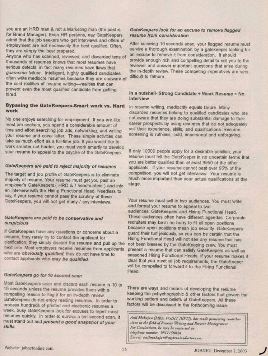 The GateKeepers — JOBNET December 2003, Page 2