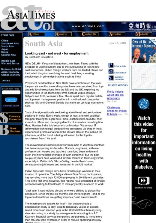 Asia Times — Looking East Not West for Employment, page 3, January 2004