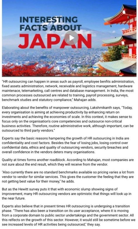 Rediff — The New Mantra is HR Outsourcing, page 1, May 2004